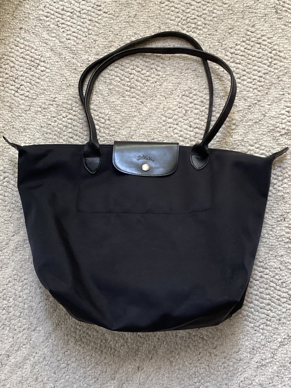 Longchamp LePliage One shoulder tote Parisian chic Quiet luxury Minimalist L
